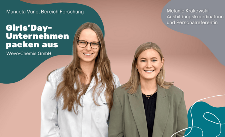 Portr&auml;t von Manuela Vunc und Melanie Krakowski, Wevo-Chemie