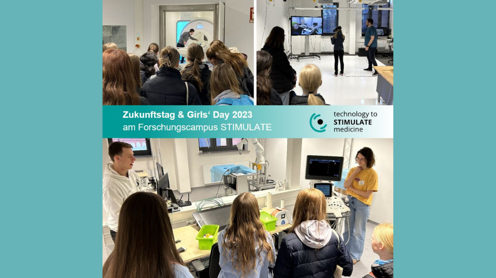 Collage zum Girls'Day am Forschungscampus STIMULATE